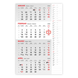 Štirimesečni koledar s planerjem 2026