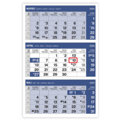 3-delni lepljen koledar 2026