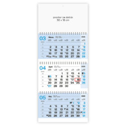 Tridelni poslovni koledar 2026