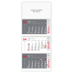 Tridelni poslovni koledar 2026