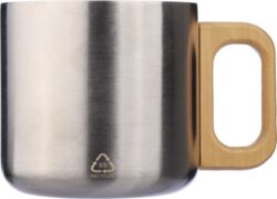 Dvoslojna skodelica z lesenim ročajem Dwight