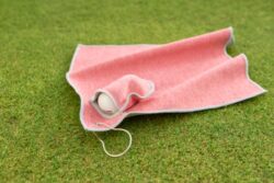 Golf brisača z žepkom za žogico
