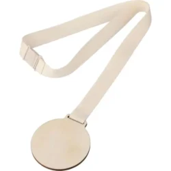 Lesena medalja iz lipovine z bombažnim trakom